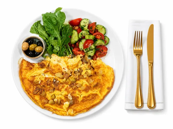 Patates & Mantarlı Omlet