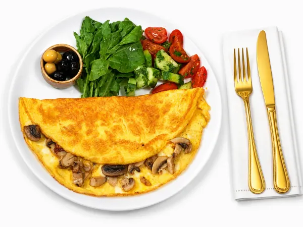 Kaşar Peynirli & Mantarlı Omlet