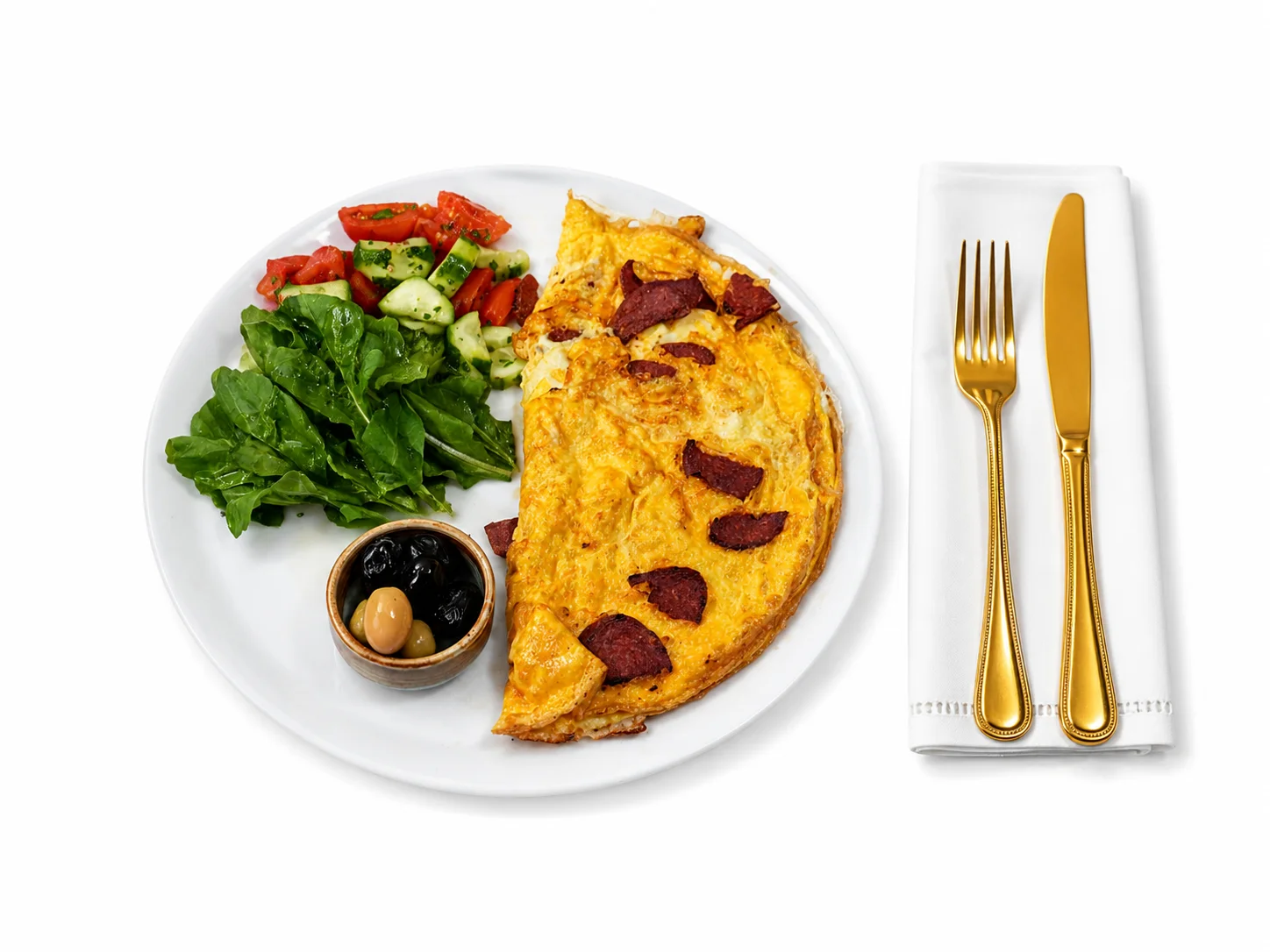 Sucuklu & Kaşar Peynirli Omlet